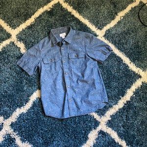 Blue button down shirt boys